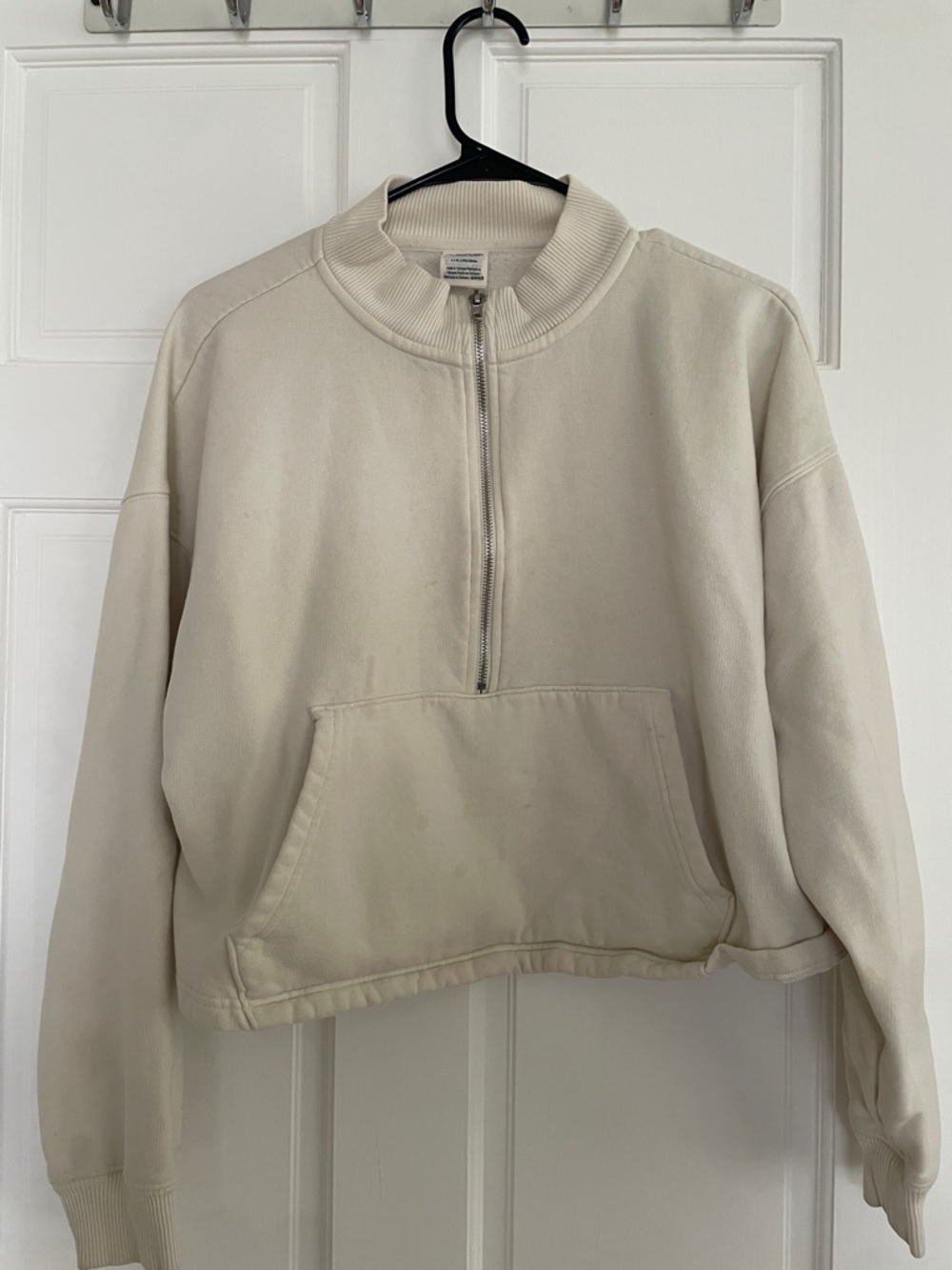 PINK Victoria's Secret White Zip-Up Hoodie